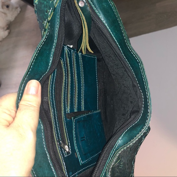 Leathers in leather cow hide ladies purse handbag shoulder bag - Picture 8 of 10